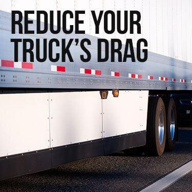 A trailer skirt on a dry van trailer is one of of the fuel saving tips for truck drivers